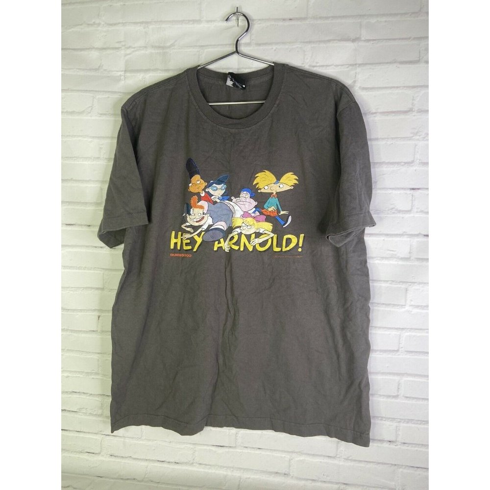 Dumbgood Nickelodeon Hey Arnold 90s Crew Logo Graphic Print T-Shirt Mens Size M